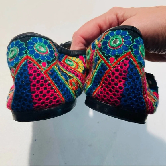 SAM EDELMAN Sz 9 Felicia Boho Embroidered Almond Toe Ballet Flats - Picture 9 of 12